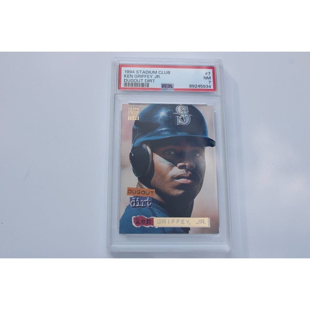 1994 Topps Stadium Club Ken Griffey Jr. Dugout Dirt #7 PSA 7 NM Mariners HOF